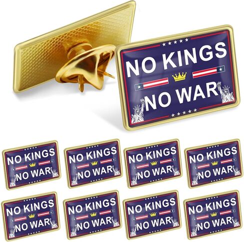 6/12/50/100Pcs America NO KINGS NO WAR Flag Lapel Pins Bulk -Peace loving people Sign Badge Souvenir Gifts in Saudi Arabia