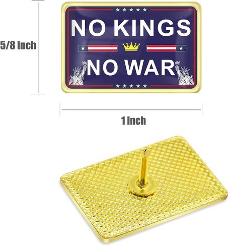 6/12/50/100Pcs America NO KINGS NO WAR Flag Lapel Pins Bulk -Peace loving people Sign Badge Souvenir Gifts in Saudi Arabia
