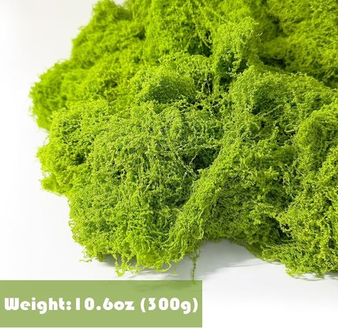 Fake Green Moss,10.6OZ Artificial Moss for Potted Plants,Faux Moss for DIY Crafts,Floral Decor,Wedding Party,Fairy Garden in Saudi Arabia