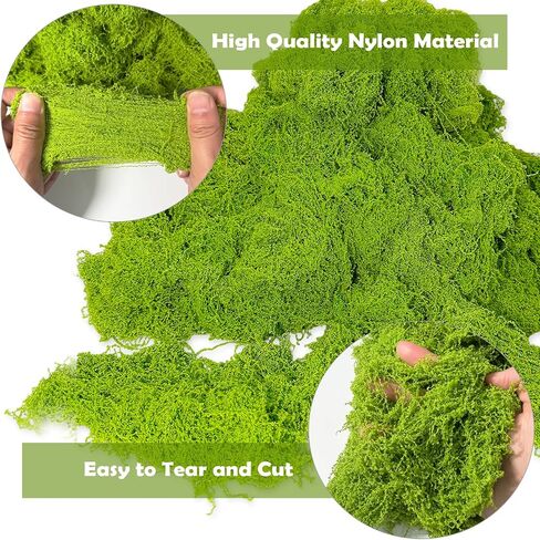 Fake Green Moss,10.6OZ Artificial Moss for Potted Plants,Faux Moss for DIY Crafts,Floral Decor,Wedding Party,Fairy Garden in Saudi Arabia