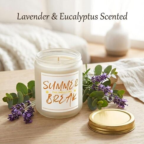 9 oz Scented Candle, Thank You, Appreciation Summer Gifts for Teachers, Students, Women, Coworkers - Graduation, End of Year Student Gifts from Teacher - Summer Break Gift Ideas for Her, Him in Saudi Arabia