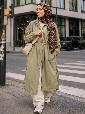 Leopard Print Scarf for Women - Premium Jersey Cotton Head Wrap & Hijab,Soft Stretchy Animal Print Shawl in Saudi Arabia