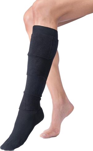 JOBST FarrowWrap 4000 أغلفة ضغط متدرجة 30-40 مم زئبقي - قابلة للتعديل - للتحكم في التورم من الوذمة اللمفية المتوسطة إلى الشديدة أو الأمراض الوريدية المزمنة - أسود، متوسط ​​الطول in Kuwait