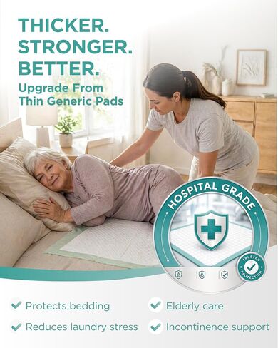 Disposable Underpads, XXL 30" x 36" Incontinence Bed Pads, 75 Count, Maximum Absorbency with Adhesive Strips, Leakproof Protection for Adult Incontinence in Saudi Arabia