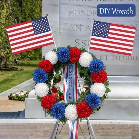 36 PCS Red White and Blue Flowers Artificial Chrysanthemum Patriotic Flowers Fake Mums Memorial Day Flower for 4th of July Decor Patriotic Grave Table Centerpieces Home Decor Indoor Outdoor in Saudi Arabia