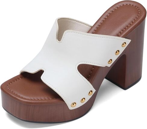 Uacllcau Womens Platform Wedge Sandals Raffia Espadrilles Slip on Slide Heeled Sandals in Saudi Arabia