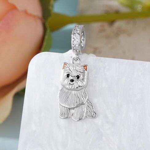 Westie Dog Charms for Bracelets 925 Sterling Silver West Highland Terrier Charms Westie Dog Jewelry Gifts for Women in Saudi Arabia