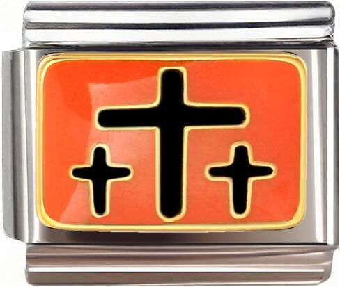 Italian Bracelet Charm,9mm,Golden Cross,Country & Culture > Religion in Saudi Arabia