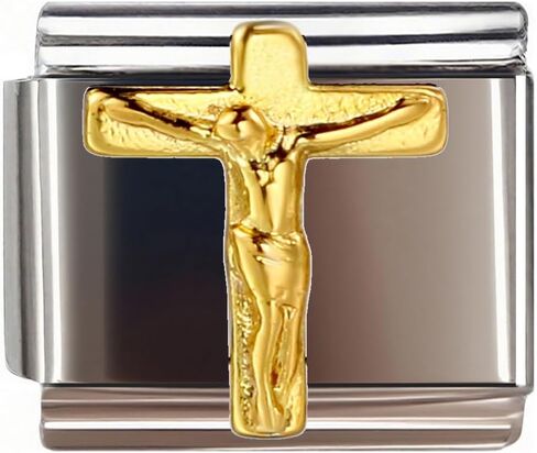Italian Bracelet Charm,9mm,Golden Cross,Country & Culture > Religion in Saudi Arabia