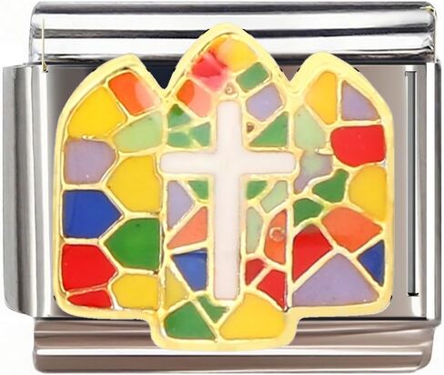 Italian Bracelet Charm,9mm,Golden Cross,Country & Culture > Religion in Saudi Arabia