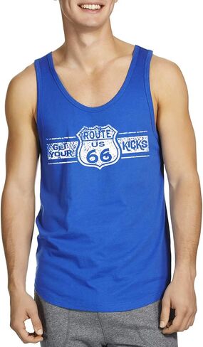 CRAZYDAISYWORLD Route 66 WHITE LOGO Men's Tank Top in Kuwait