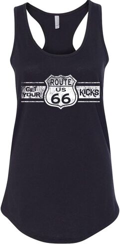 CRAZYDAISYWORLD Route 66 قميص أبيض بشعار للسيدات in Kuwait
