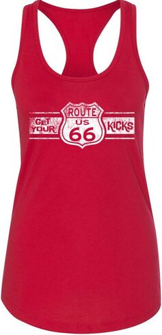 CRAZYDAISYWORLD Route 66 قميص أبيض بشعار للسيدات in Kuwait