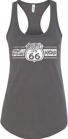 CRAZYDAISYWORLD Route 66 قميص أبيض بشعار للسيدات in Kuwait