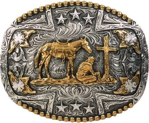 Cowboy Praying Oval Buckle in Kuwait
