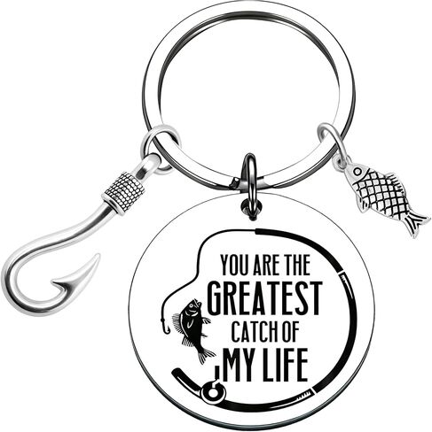 Cool Fishing Accessories Fishing Keychain Fathers Day Gift for Boyfriend Dad Husband Hubby in Saudi Arabia