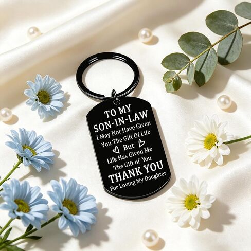 Son In Law Gifts Fathers Day Gift for Son In Law from Mother In Law,Unique Key Chains,Son In Law Gifts for Fathers Day Birthday Christmas Engagement in Saudi Arabia