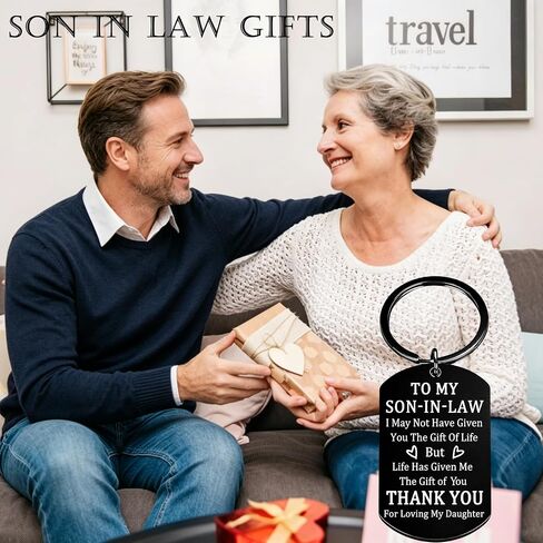 Son In Law Gifts Fathers Day Gift for Son In Law from Mother In Law,Unique Key Chains,Son In Law Gifts for Fathers Day Birthday Christmas Engagement in Saudi Arabia
