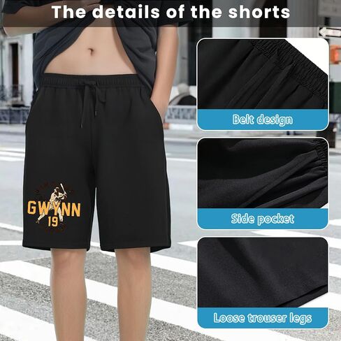 Men's Casual Shorts,Tony Gwynn Padres,Summer Pants Beach Drawstring Shorts in Kuwait