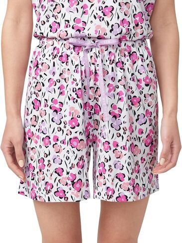 HUE Women's Pajama 2 Piece Set Includes Sleep Top and Boxer Shorts in Kuwait