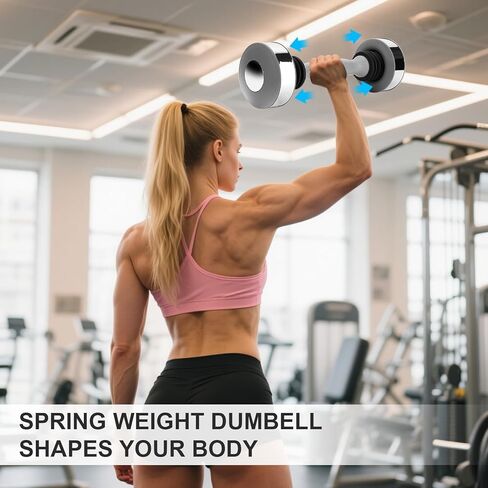 Fitness Shaking Dumbbells Equipment - Single Dumbbell Exercise Weight Core Muscle for Shoulders, Chest, Biceps, Triceps, Forearm Exercises, Toning Shakable Dumbbell for Man Women(Gray) in Kuwait