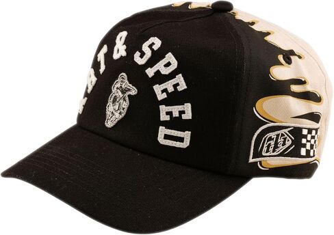 Troy Lee Designs - Finish LINE Unstructured Curved Snapback; Black/Pumice OSFA in Kuwait