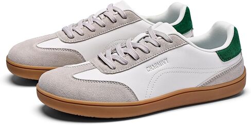 Charmivy Women's Barefoot Fashion Sneakers – Wide Toe Box Minimalist Walking Shoes, Zero Drop Casual Retro Gum Sole Tennis Sneakers in Kuwait