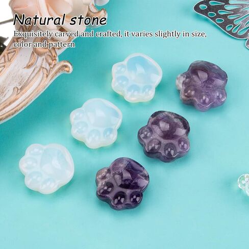 ZORZA 2Pcs Amethyst Cat Paw Crystal Ornament for Healing Positive Energy Stress Relief Creative Crystal Stone Carving for Cat Lovers Soothe Anxiety in Saudi Arabia