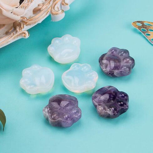 ZORZA 2Pcs Amethyst Cat Paw Crystal Ornament for Healing Positive Energy Stress Relief Creative Crystal Stone Carving for Cat Lovers Soothe Anxiety in Saudi Arabia