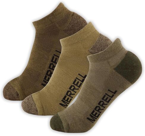 Merrell Unisex 3-pack Trekker Outdoor Low Cut Socks, Wool Blend Moisture Wicking Hiking Socks in Saudi Arabia