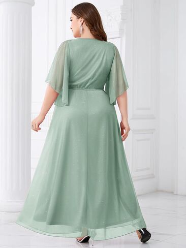 Plus Size Formal Dress A Line Maxi Elegant Sparkly Bridesmaid Mother of The Bride Gala Evening Wedding Guest Prom Gown in Kuwait