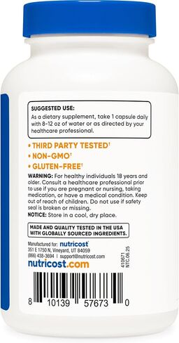 Nutricost He Shou Wu Root Supplement 240 Capsules for 240 Servings Per Bottle - Fo-Ti Root Extract, Vegan, GMO-Free, Gluten-Free in Kuwait
