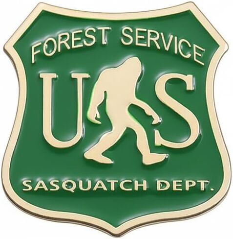 مضحك Sasquatch قسم دبوس - الفكاهة البرية المينا دبابيس بروش لحقائب الظهر والسترات والقبعات. هدايا دبابيس Cryptid Believer الرائعة للمتنزهين والمعسكرين ومحبي Bigfoot. in Kuwait