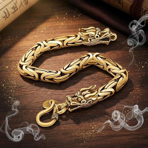 الرجعية الاستبداد العرقية نمط رأس التنين عارضة سلسلة سوار الرجال الشرير سحر دراجة نارية روك حزب مجوهرات هدية in Kuwait