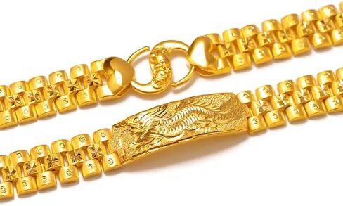 18k Gold Men'S Bracelet Exquisite Cuban Chain Women'S Dragon Head Chain Suitable For Men'S And Women'S Bracelets Christmas Gift in Kuwait