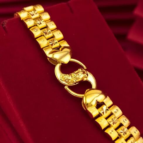 18k Gold Men'S Bracelet Exquisite Cuban Chain Women'S Dragon Head Chain Suitable For Men'S And Women'S Bracelets Christmas Gift in Kuwait