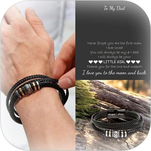 To My Son Bracelet Multi-layered Leather Bracelet Gift for Him Black Braided Bracelet for Grandson Stackable Bangle Bracelet Inspirational Wristband Gift for Brother Son Grandson Boyfriend Dad in Kuwait
