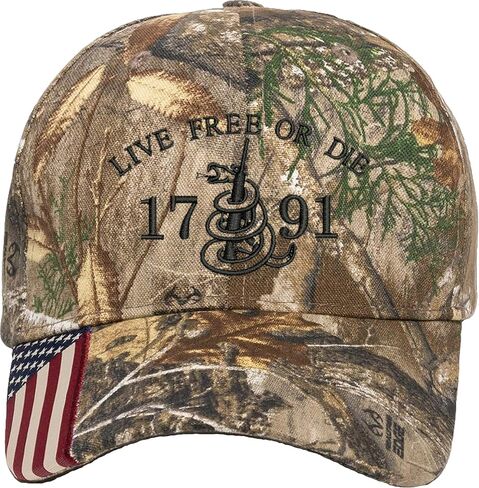 AmazingShirts Live Free Or Die 2nd Amendment 1791 AR15 Guns Right Freedom Embroidered One Size Fits All Structured Hats in Saudi Arabia
