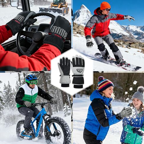 Winter Gloves Men and Women Waterproof Ski Snow Thermal Touchscreen Glove for Cold Weather in Saudi Arabia