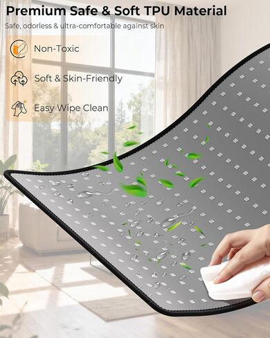 KingPavonini Red Light Therapy Mat for Body, 33''×17''Wearable Red Light Heating Pad for Neck Shoulder with Skin-Safe TPU, 380 LEDs 660nm/850nm Infrared Light Therapy for Back, Muscle, Joint Relief in Saudi Arabia