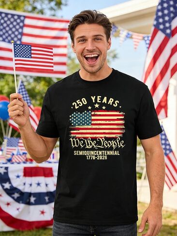 GTETKDE 250th Anniversary USA Shirts American Flag Independence Day Patriotic Shirt Faith Freedom Crewneck Short Sleeve Tee in Saudi Arabia