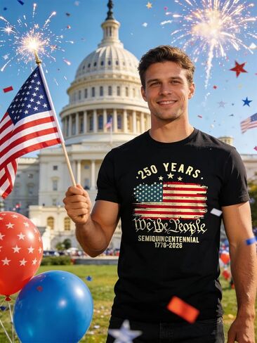 GTETKDE 250th Anniversary USA Shirts American Flag Independence Day Patriotic Shirt Faith Freedom Crewneck Short Sleeve Tee in Saudi Arabia