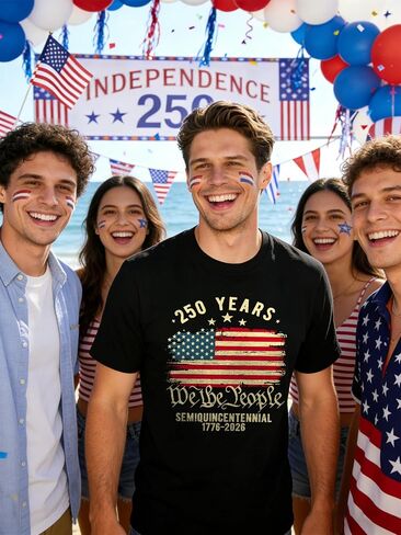 GTETKDE 250th Anniversary USA Shirts American Flag Independence Day Patriotic Shirt Faith Freedom Crewneck Short Sleeve Tee in Saudi Arabia