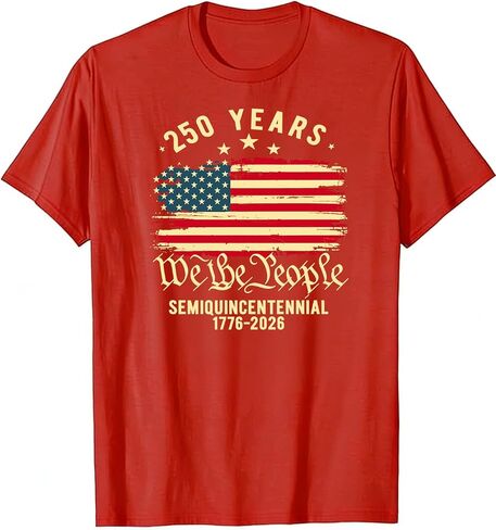GTETKDE 250th Anniversary USA Shirts American Flag Independence Day Patriotic Shirt Faith Freedom Crewneck Short Sleeve Tee in Saudi Arabia
