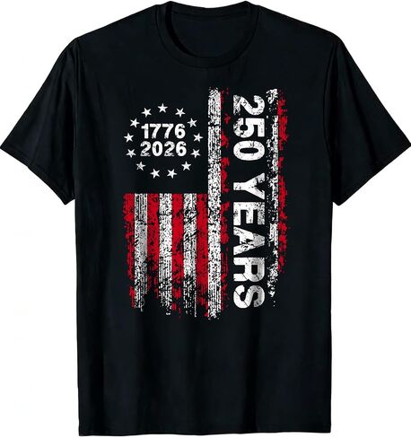 GTETKDE 250th Anniversary USA Shirts American Flag Independence Day Patriotic Shirt Faith Freedom Crewneck Short Sleeve Tee in Saudi Arabia
