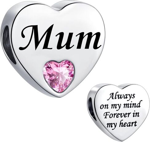الوردي الحب القلب سحر صالح باندورا سحر أساور الخرز عيد ميلاد للنساء دائما في ذهني إلى الأبد في قلبي الفولاذ المقاوم للصدأ in Kuwait