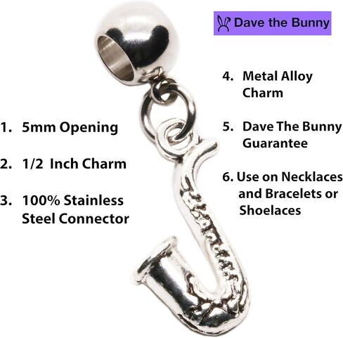 سحر الساكسفون الأنيق من Dave The Bunny للآلات الموسيقية - ملحق سحر موسيقى ألتو ساكسفون وتينور ساكسفون للمتحمسين والموسيقيين in Kuwait