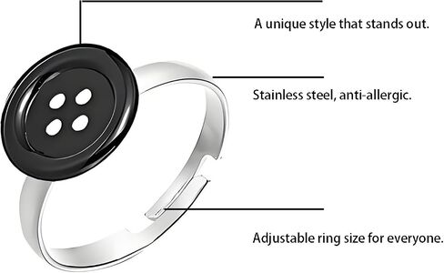 Button Eyes Ring Anime Cosplay Costume accessories Christmas Birthday Gift for Women Men and Fans in Saudi Arabia