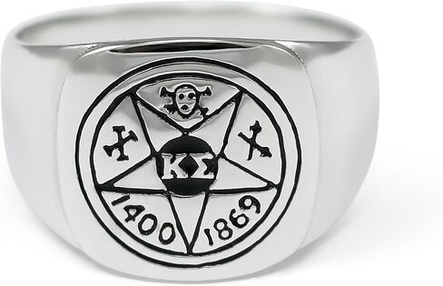The Collegiate Standard Kappa Sigma Fraternity Sterling Silver Ring with Engraved Badge Insignia in Saudi Arabia