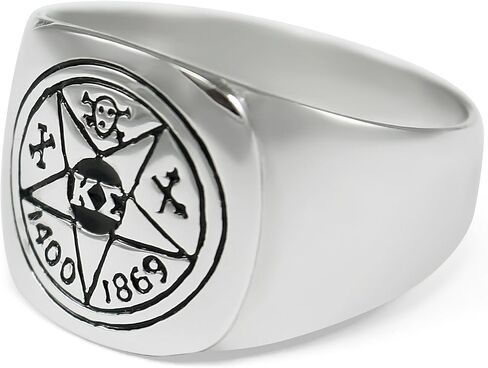 The Collegiate Standard Kappa Sigma Fraternity Sterling Silver Ring with Engraved Badge Insignia in Saudi Arabia